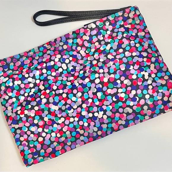 Kate Spade On Purpose Dance Party Dot Large Nylon Wristlet Clutch w Bow Rare - Picture 7 of 16